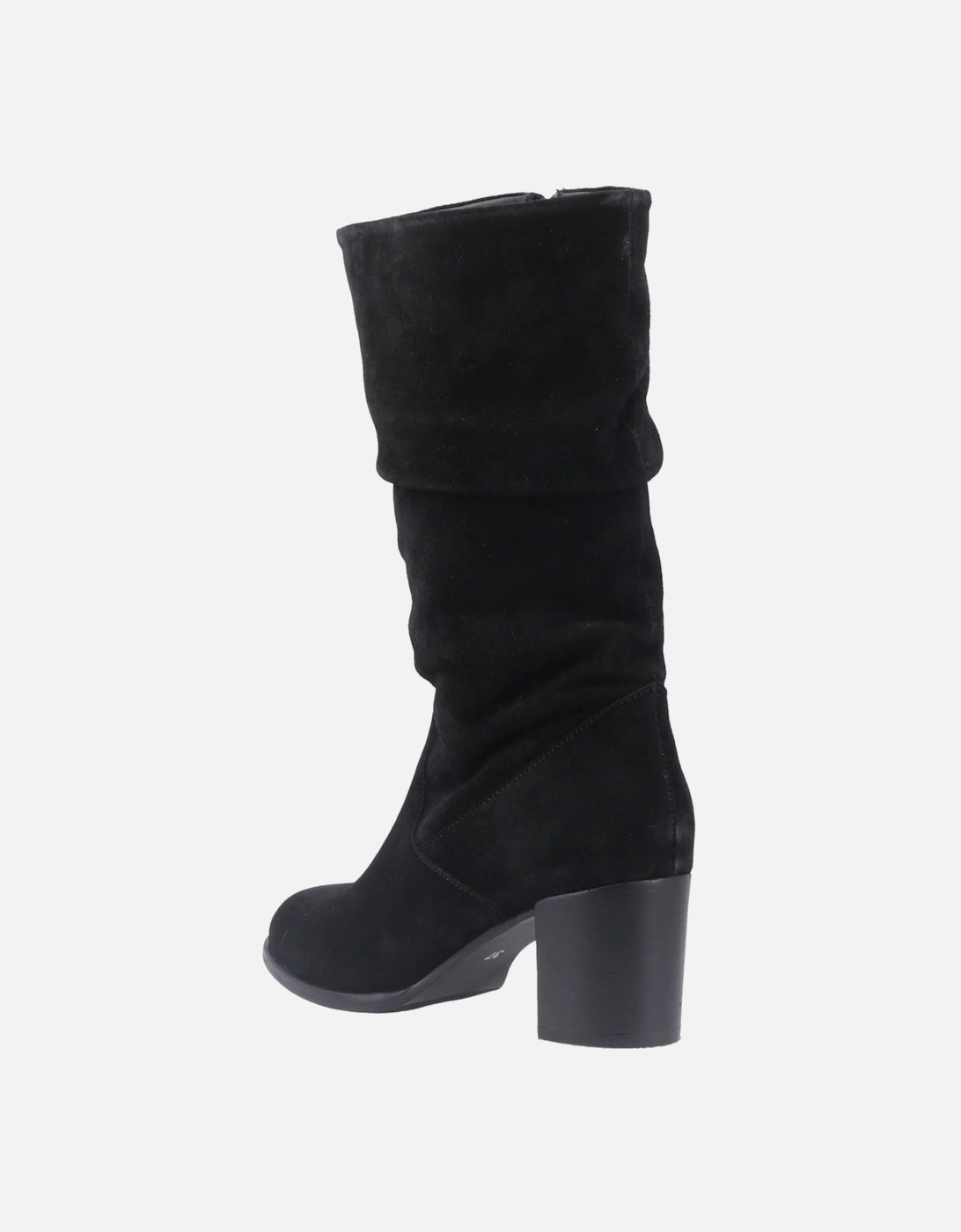 Cosima Suede Women's Black Suede Heeled Knee High Boots