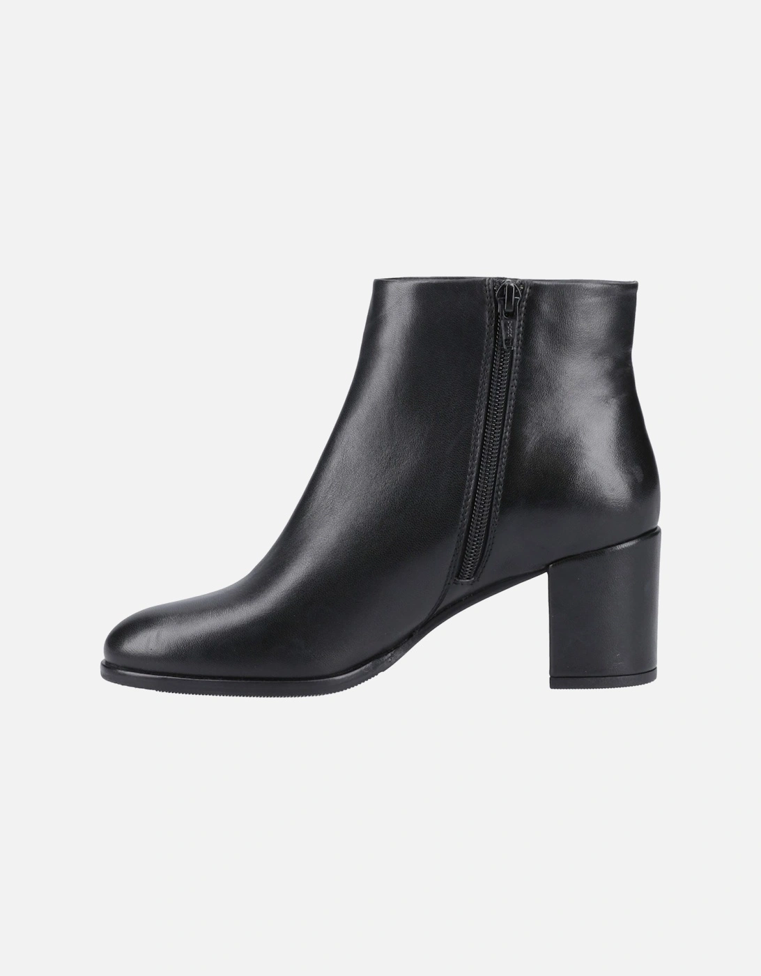 Claridy Leather Women's Black Heeled Ankle Boots