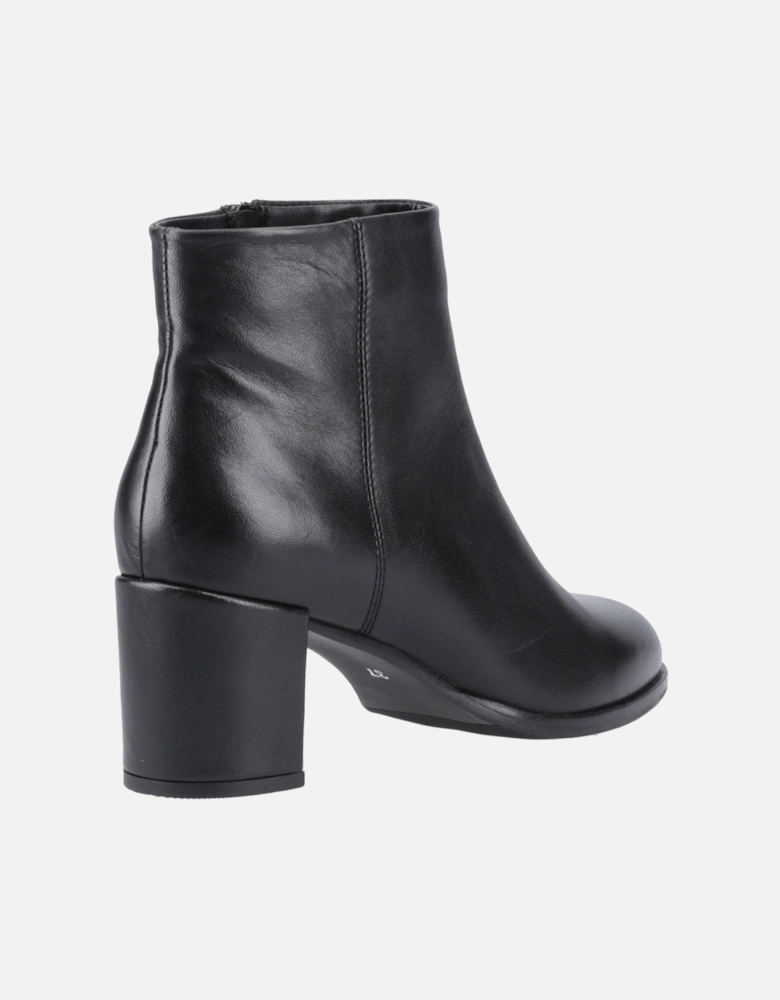 Claridy Leather Women's Black Heeled Ankle Boots