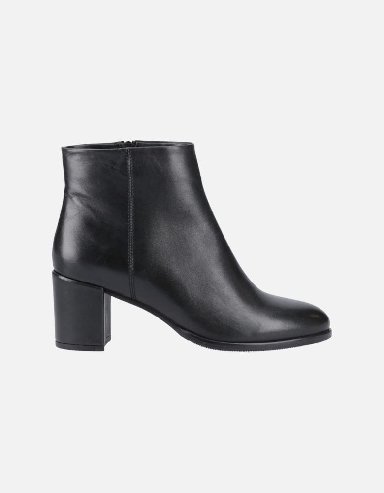 Claridy Leather Women's Black Heeled Ankle Boots