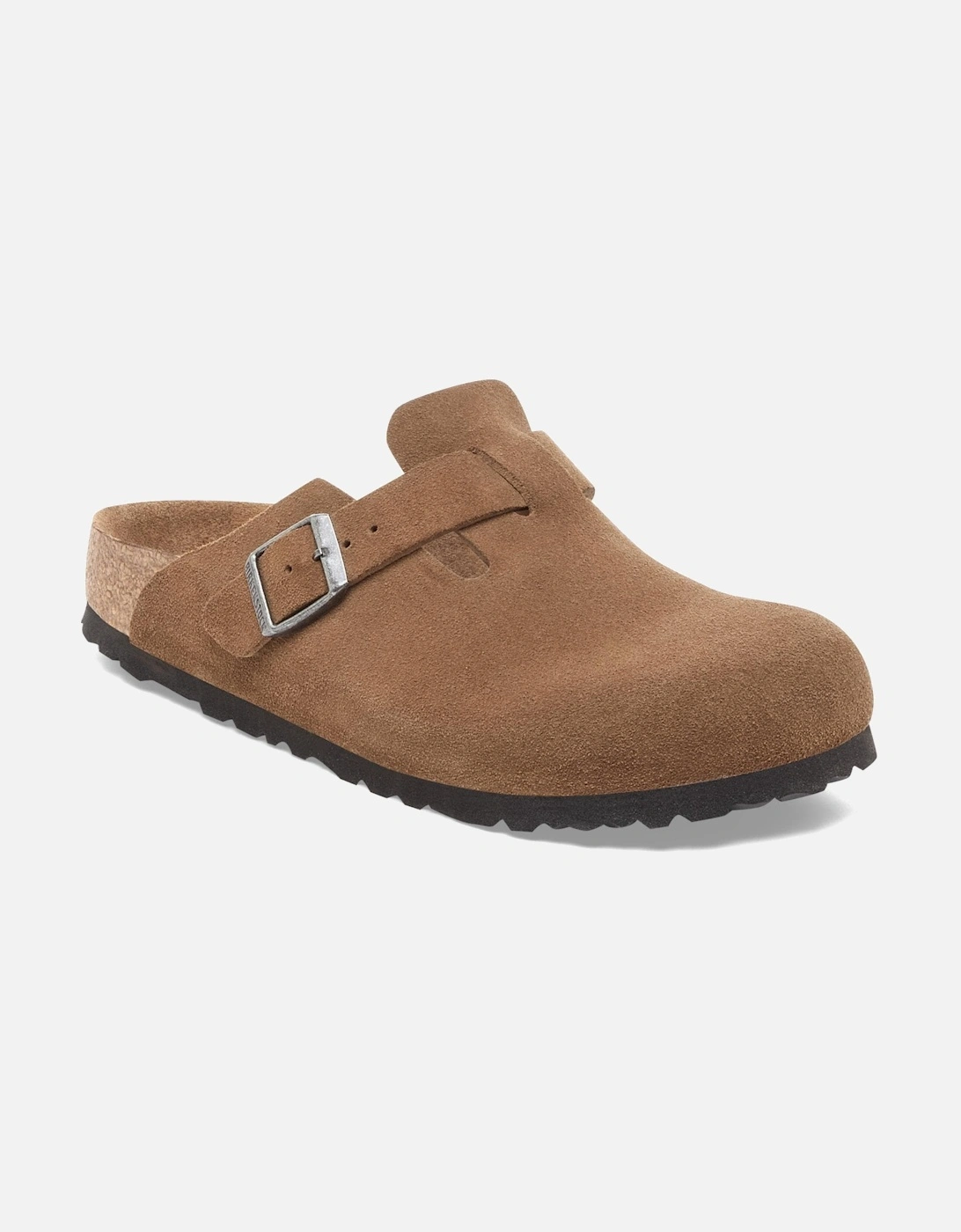 Soft Footbed Womens Suede Clogs - Dark Tea/Tonal Footbed, 2 of 1
