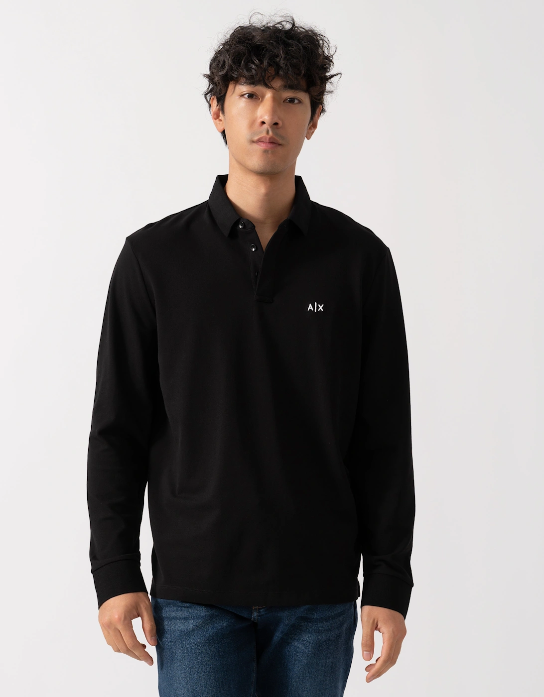 Armani Exchange Men's Black Polo Shirt Xm001288-Af17321 - Uc001 - : 38 M