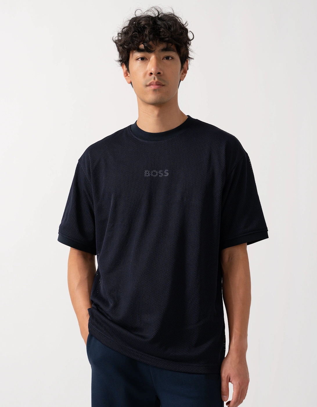 BOSS Orange Summer Mesh Mens T-Shirt, 2 of 1