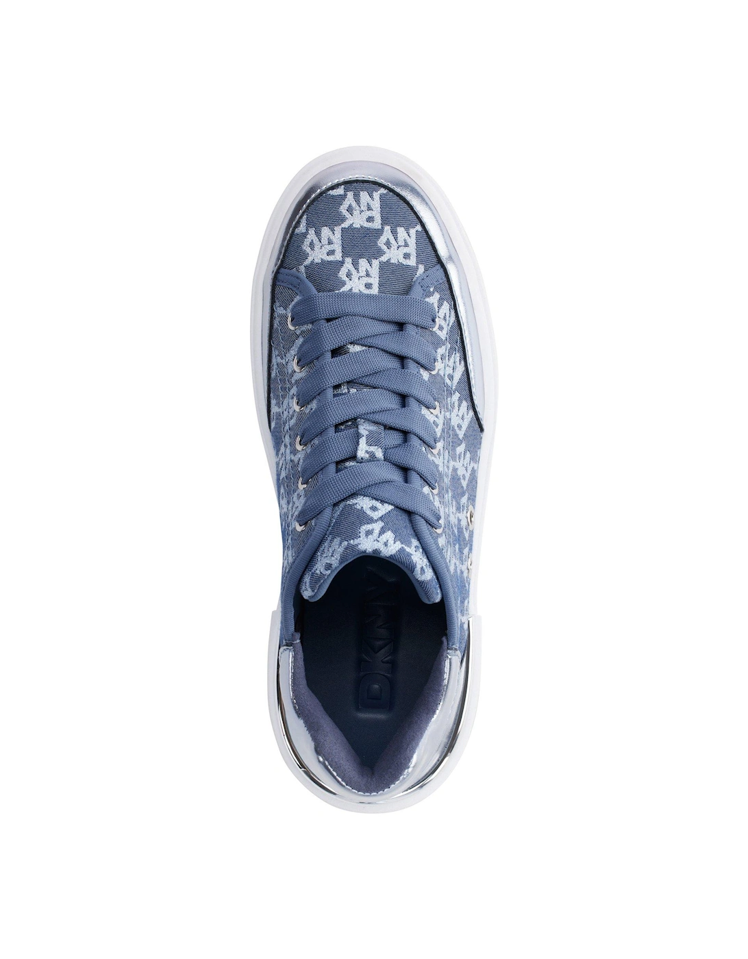 Lace Flatform Sneakers - Blue