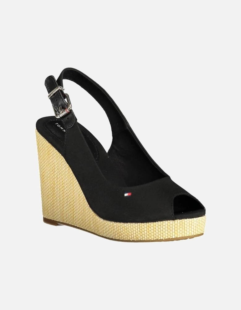 Iconic Wedge Sandal with Buckle Closure Women - Black