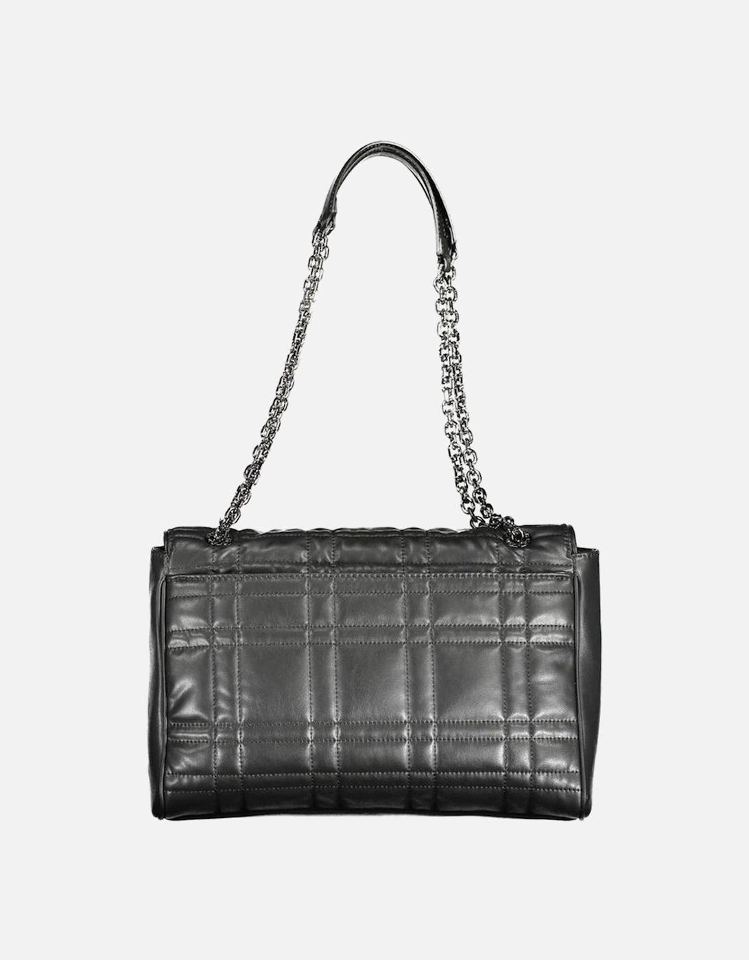 Eco-Conscious Chic Handbag with Chain Handles Women - Black