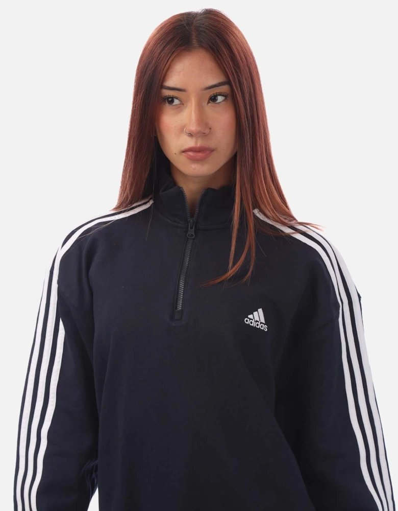 Essentials 3-Stripes Quarter-Zip Sweatshirt