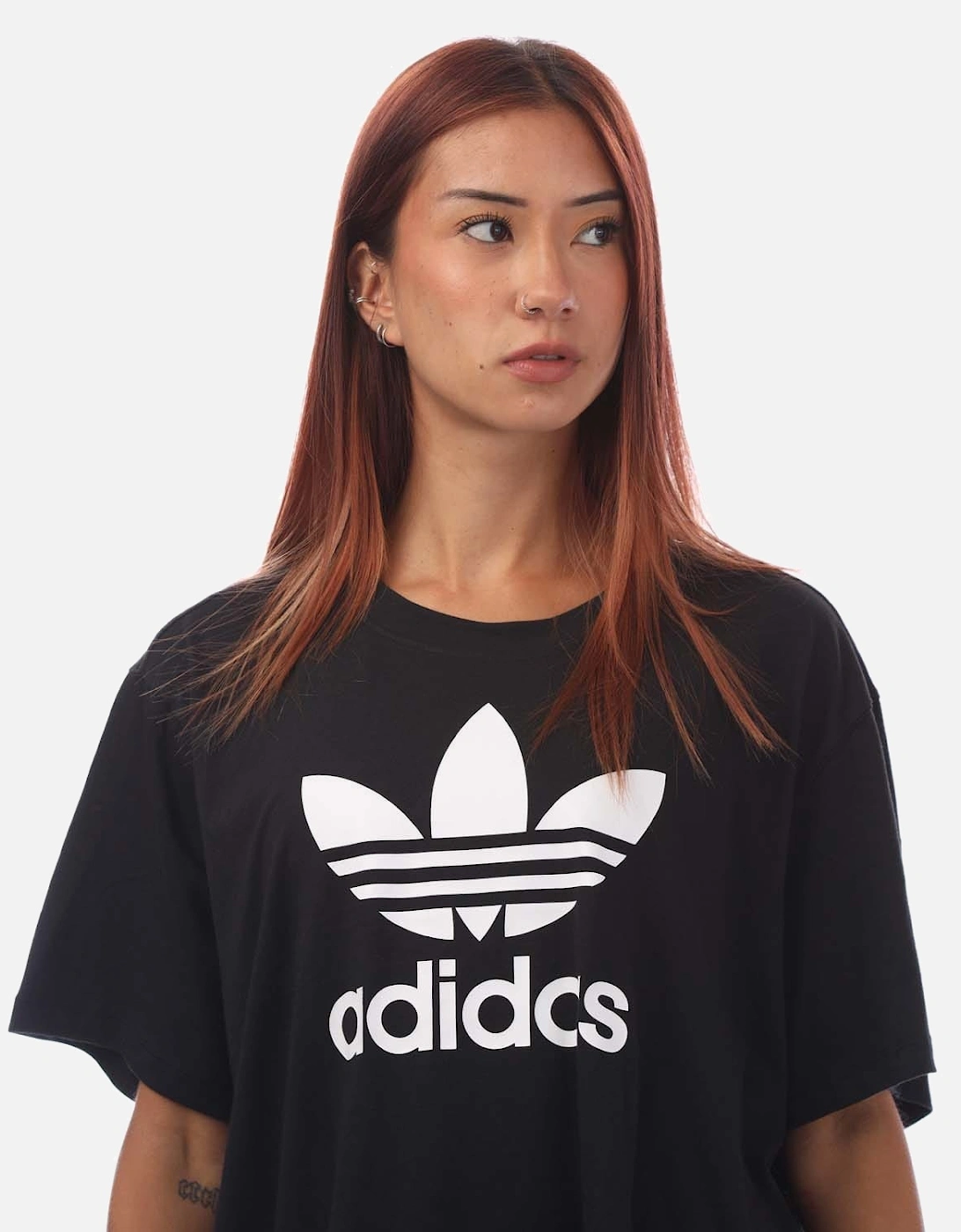Adicolor Trefoil Boxy T-Shirt (Plus Size)
