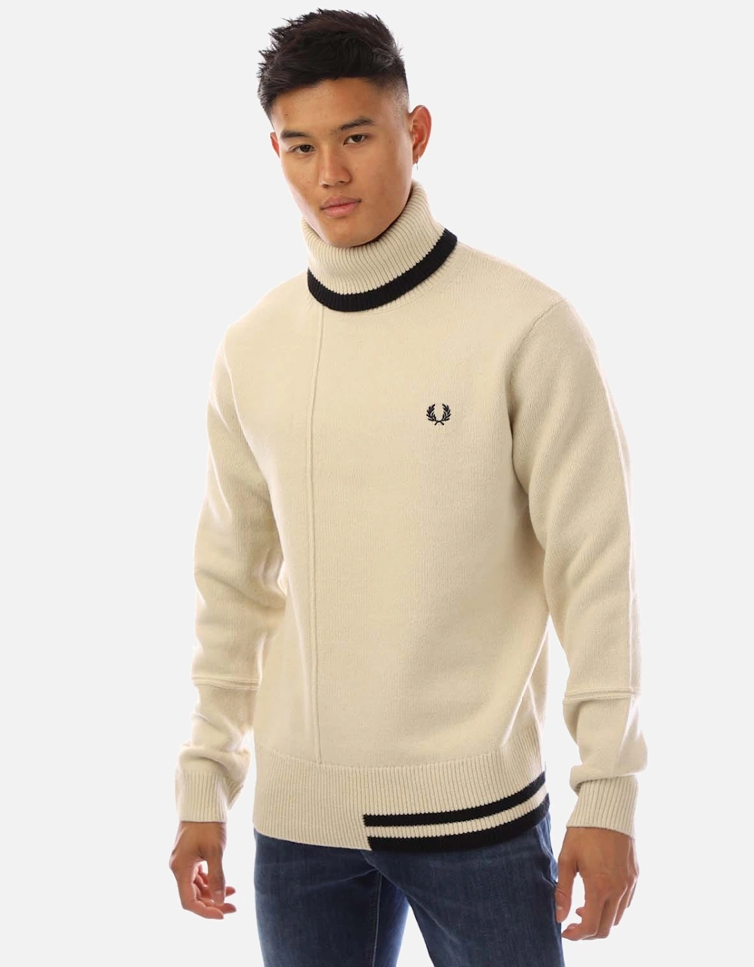 Tipped Roll Neck Sweatshirt, 5 of 4