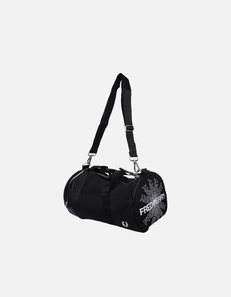 Graphic Print Barrel Bag