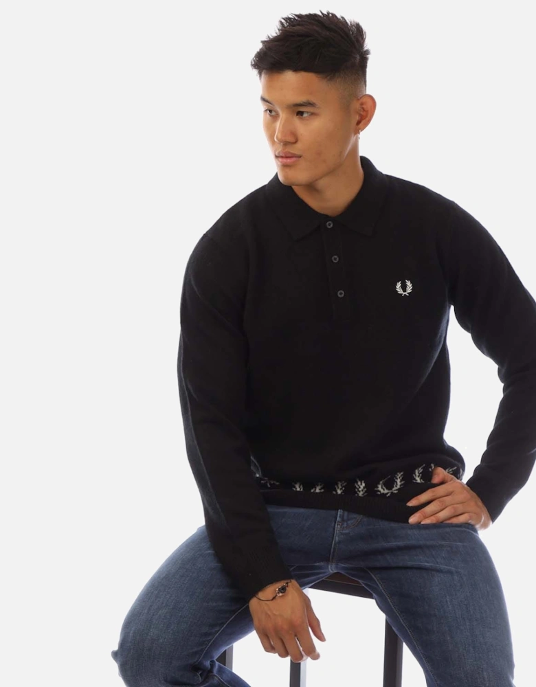 Laurel Wreath Trim Knit Shirt