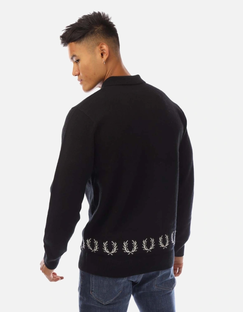 Laurel Wreath Trim Knit Shirt