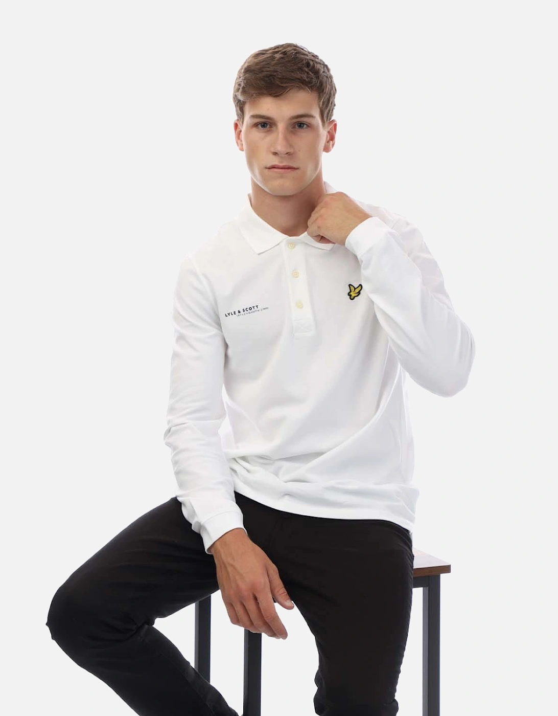 Co-Ordinate Print Long Sleeve Polo Shirt