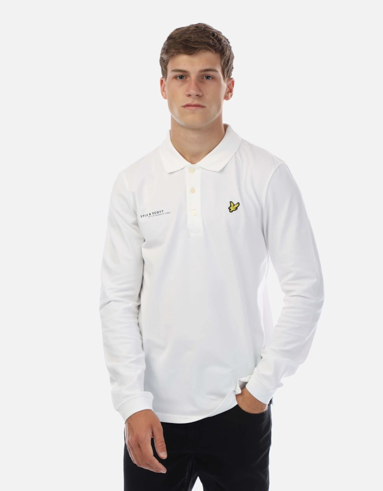 Co-Ordinate Print Long Sleeve Polo Shirt