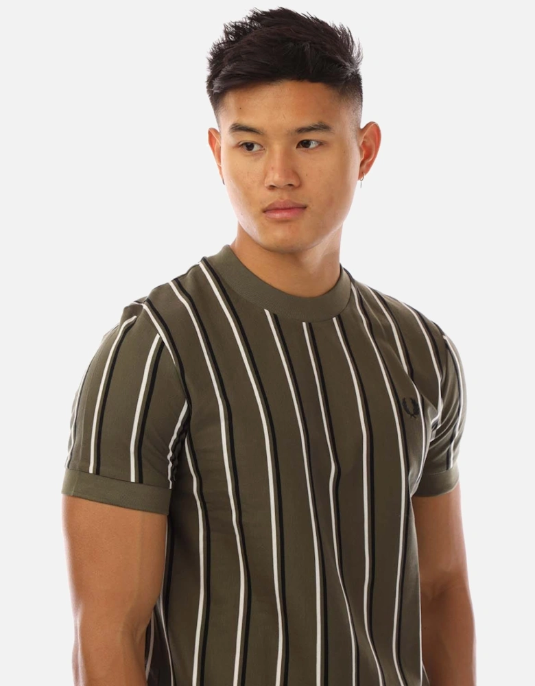 Fine Stripe Pique T-Shirt