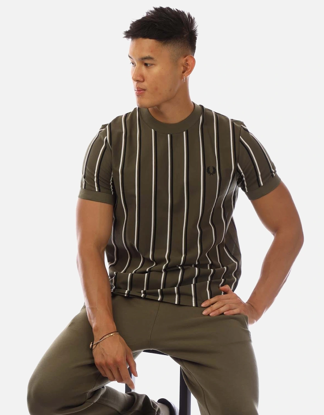 Fine Stripe Pique T-Shirt