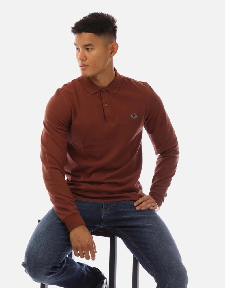 Long Sleeve Plain Polo Shirt