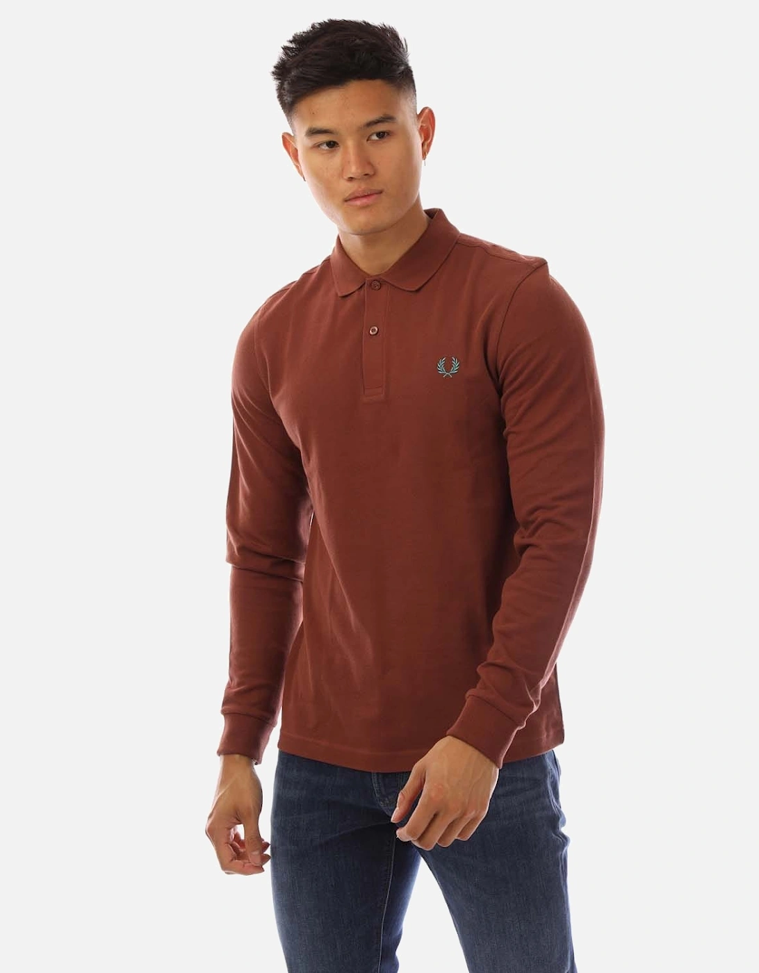 Long Sleeve Plain Polo Shirt, 5 of 4