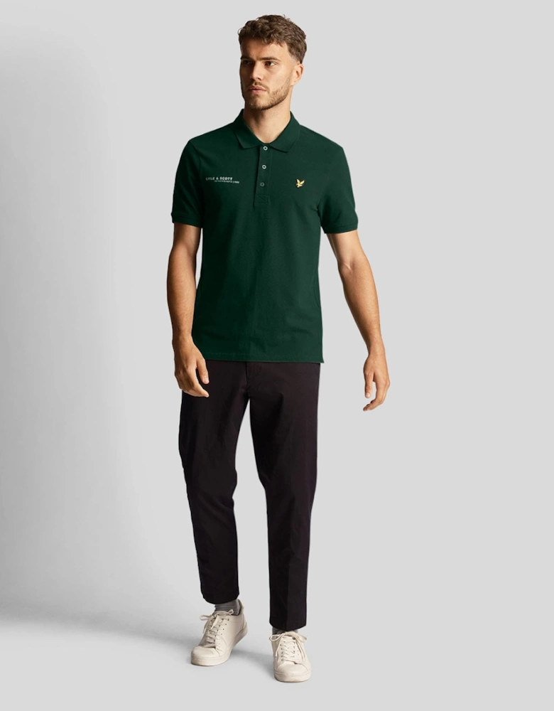 Co-Ordinate Print Plain Polo Shirt
