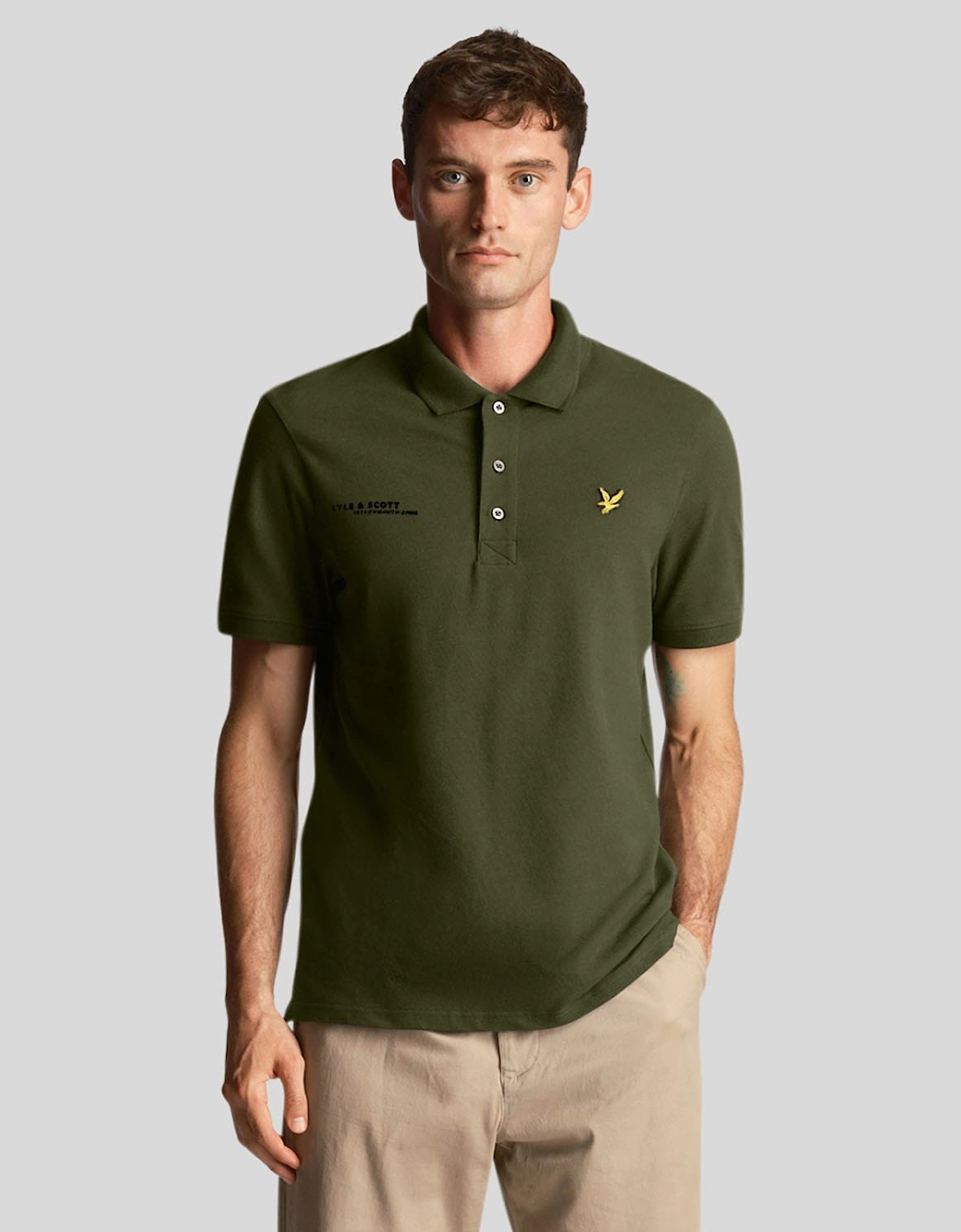 Co-Ordinate Print Plain Polo Shirt, 6 of 5