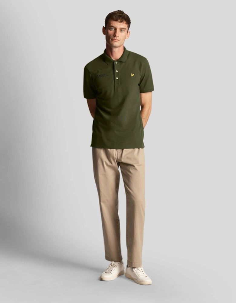 Co-Ordinate Print Plain Polo Shirt