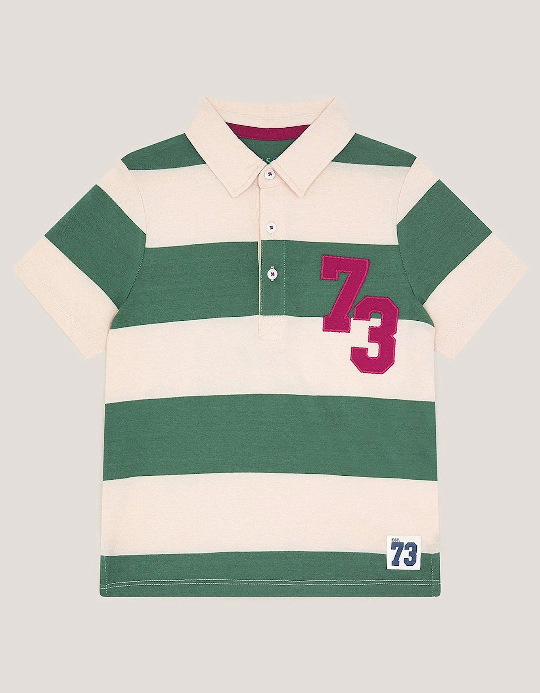 Boys Polo Striped T-Shirt - Green, 2 of 1