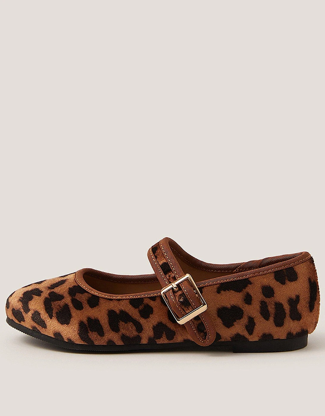 Girls Leopard Print Ballerina Shoes - Brown, 2 of 1