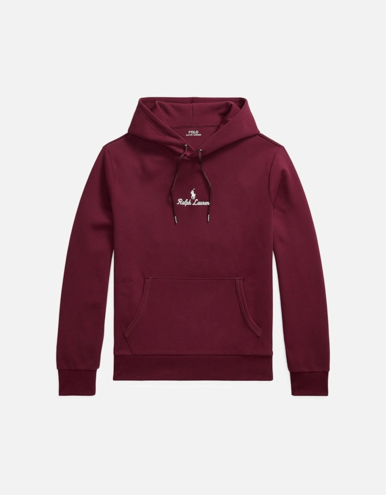 Ralph Lauren Logo Double-Knit Hoodie - Classic Wine