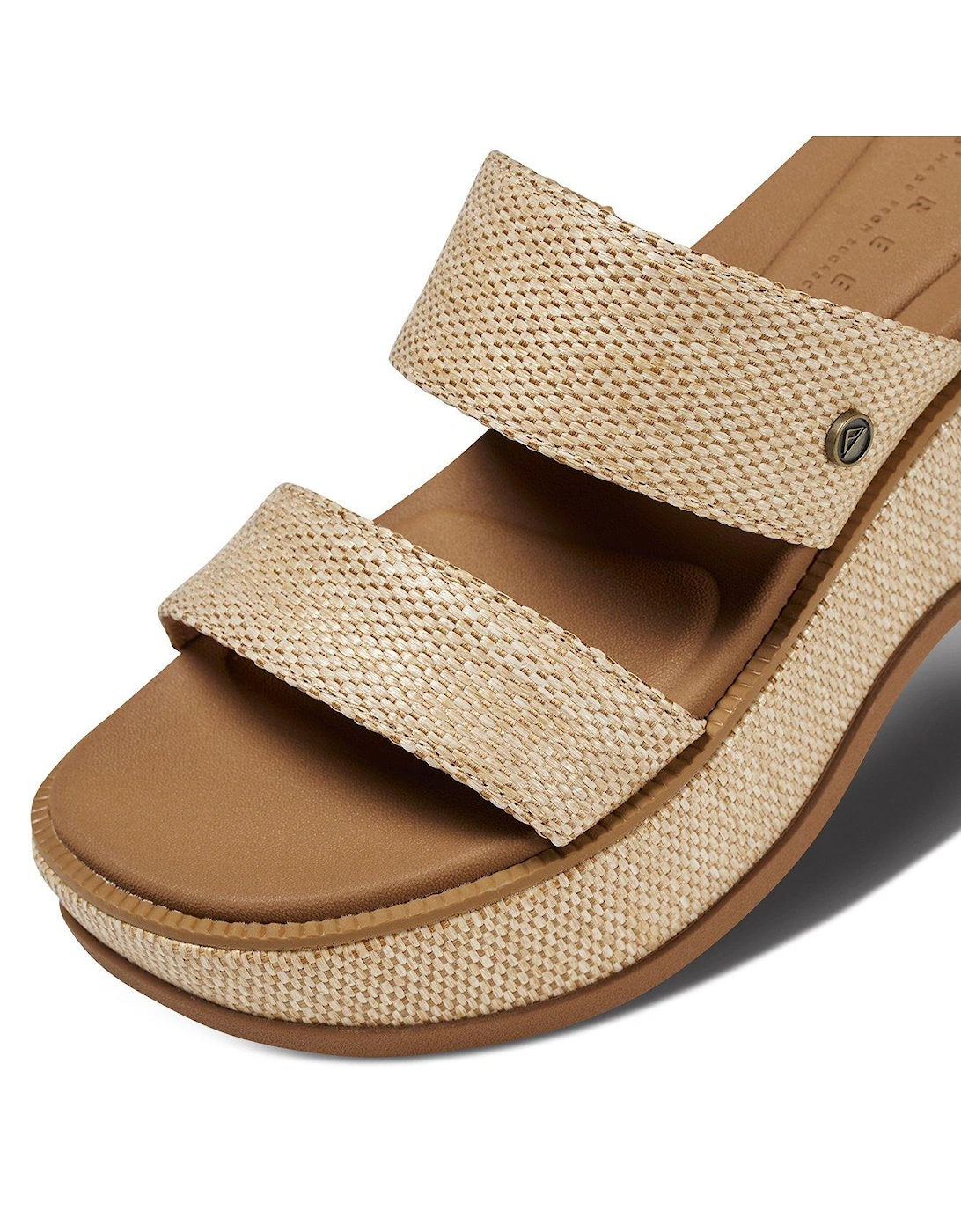 Lofty Lux Woven Wedge Sandal - Brown