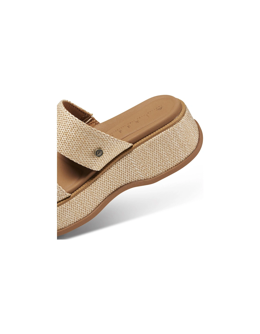 Lofty Lux Woven Wedge Sandal - Brown