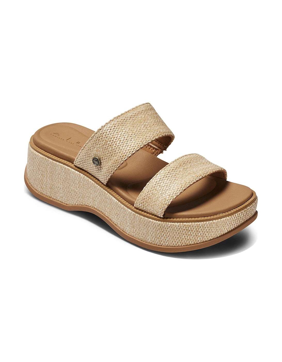 Lofty Lux Woven Wedge Sandal - Brown