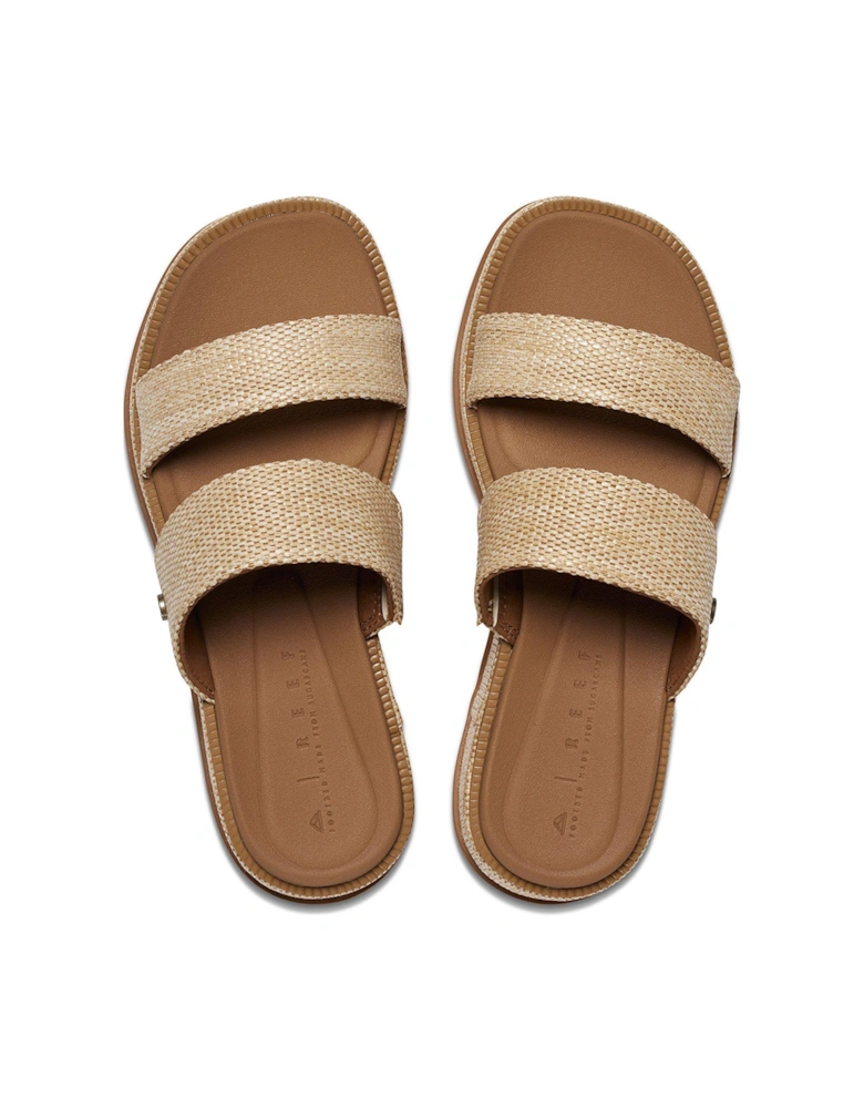 Lofty Lux Woven Wedge Sandal - Brown