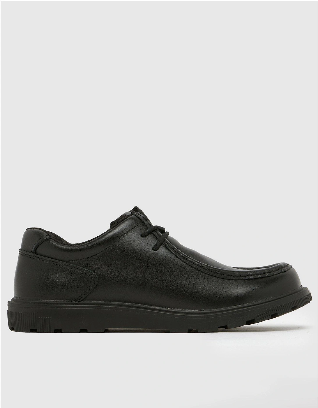 Youth Lazer Leather Lace Up Shoe - Black, 2 of 1