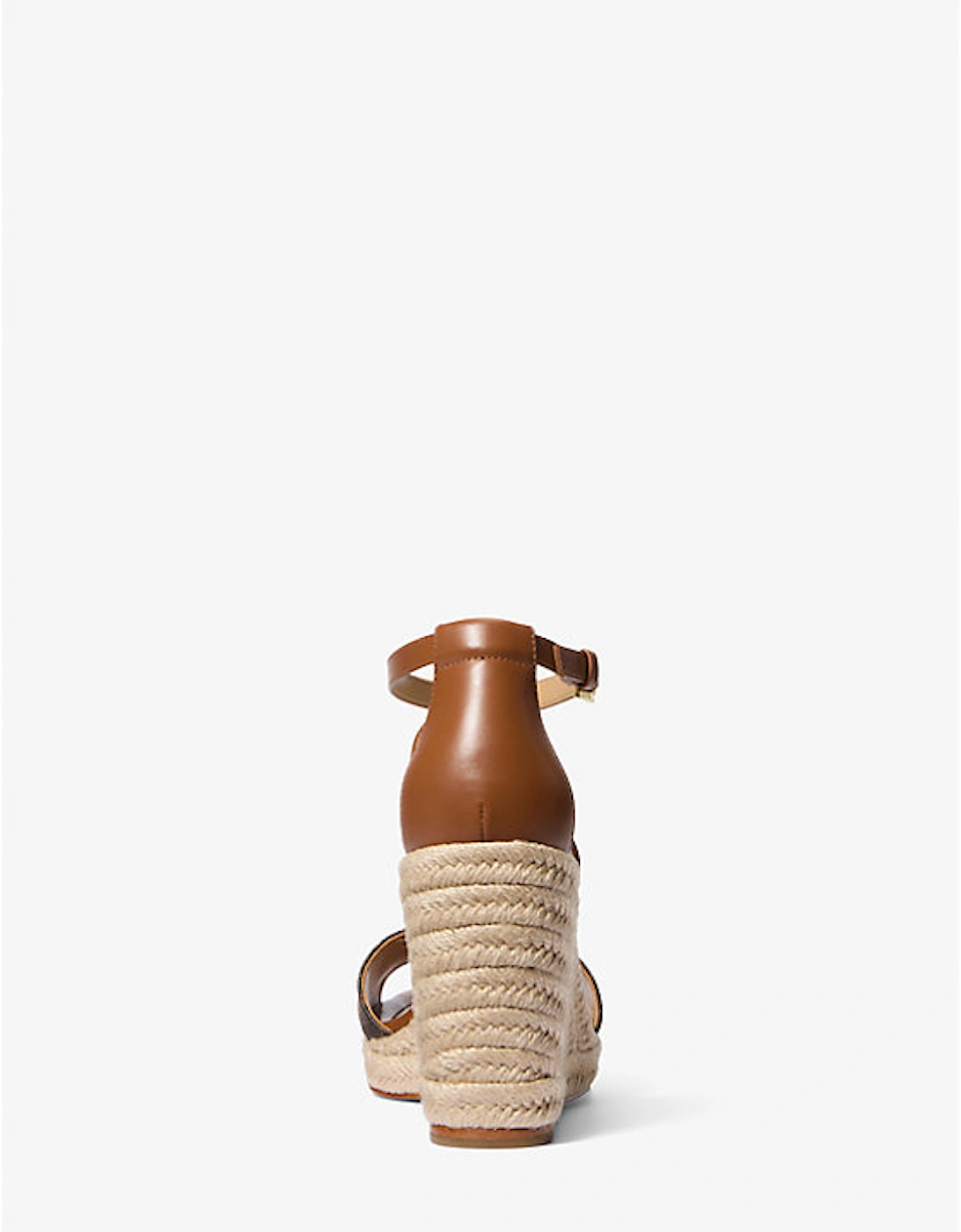 Mandy Signature Logo and Leather Wedge Sandal