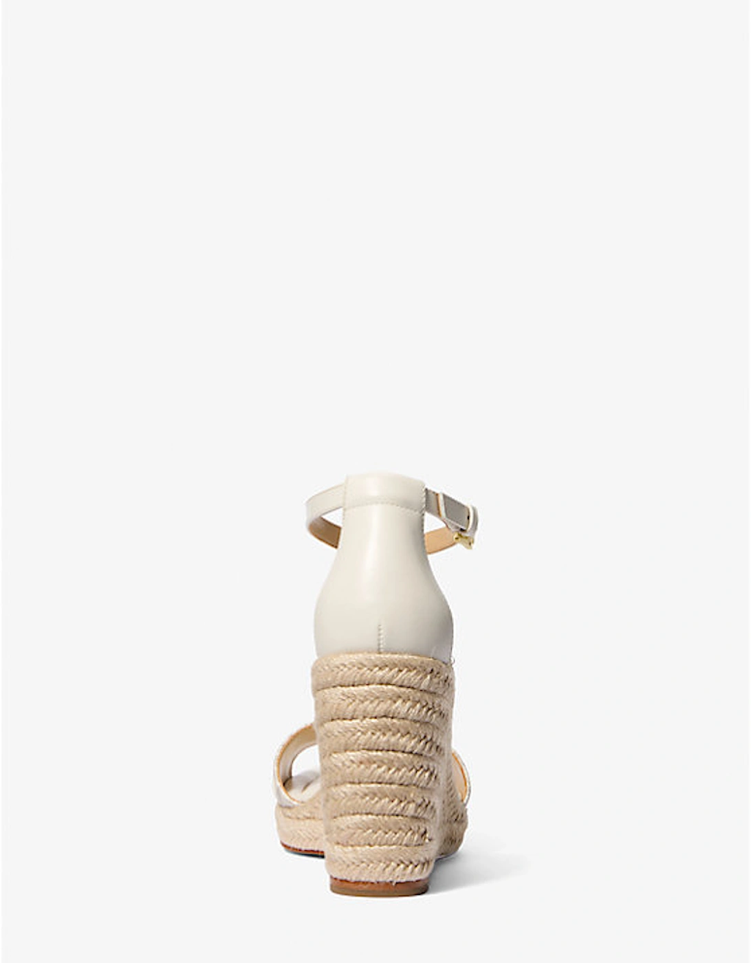 Mandy Signature Logo and Leather Wedge Sandal
