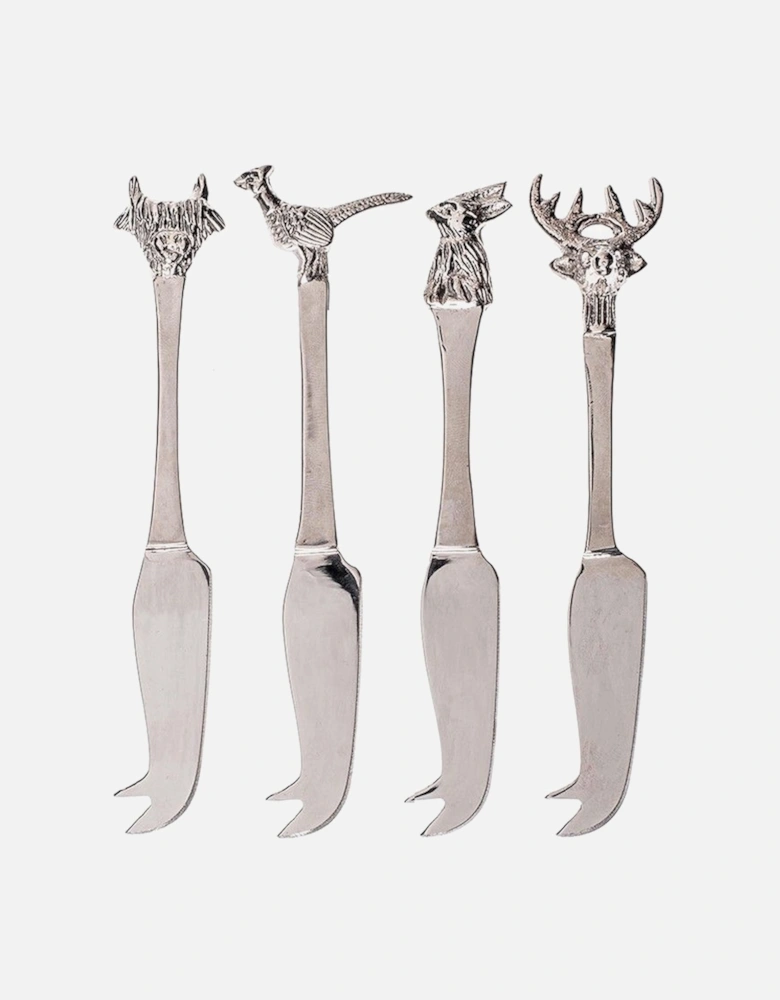 4 Mini Cheese Knives Country Animals