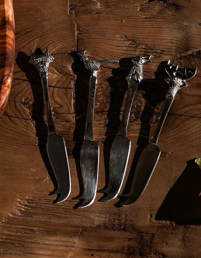 4 Mini Cheese Knives Country Animals