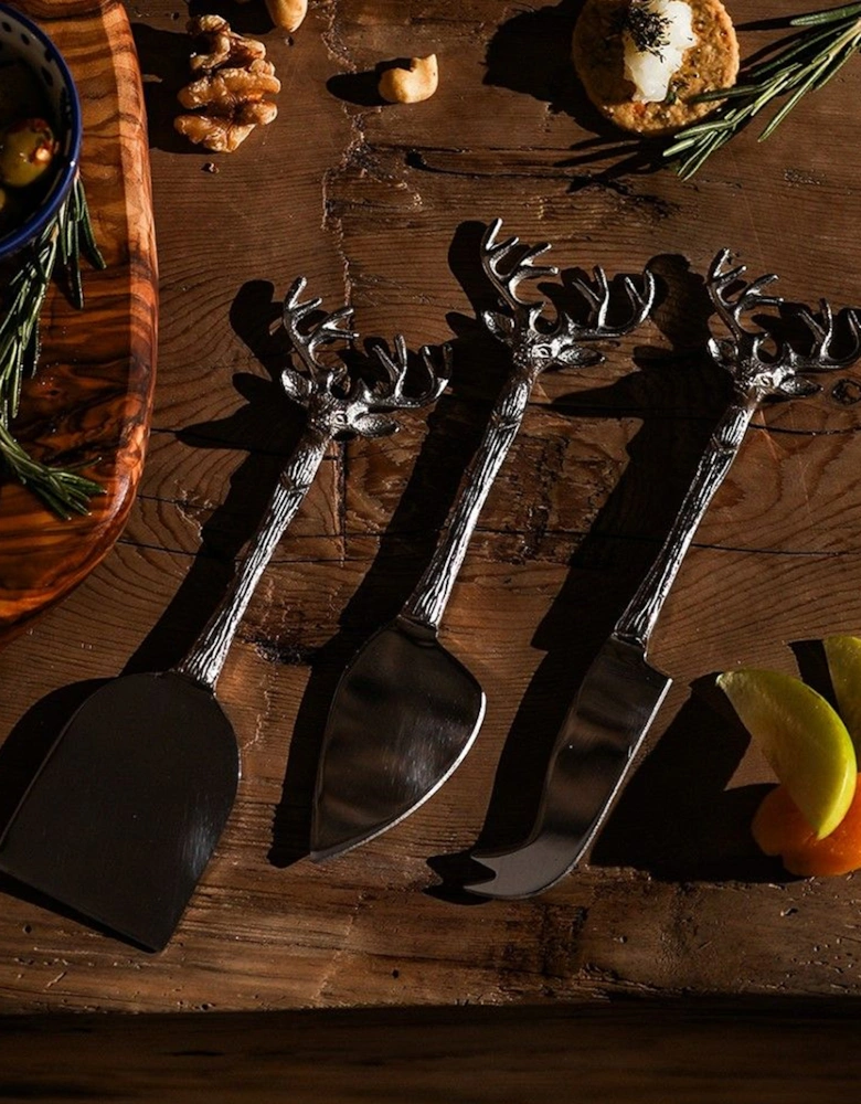 3 Cheese Knives Stag