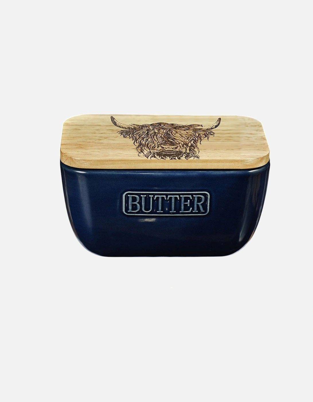 Blue Butter Dish Highland Cow, 3 of 2