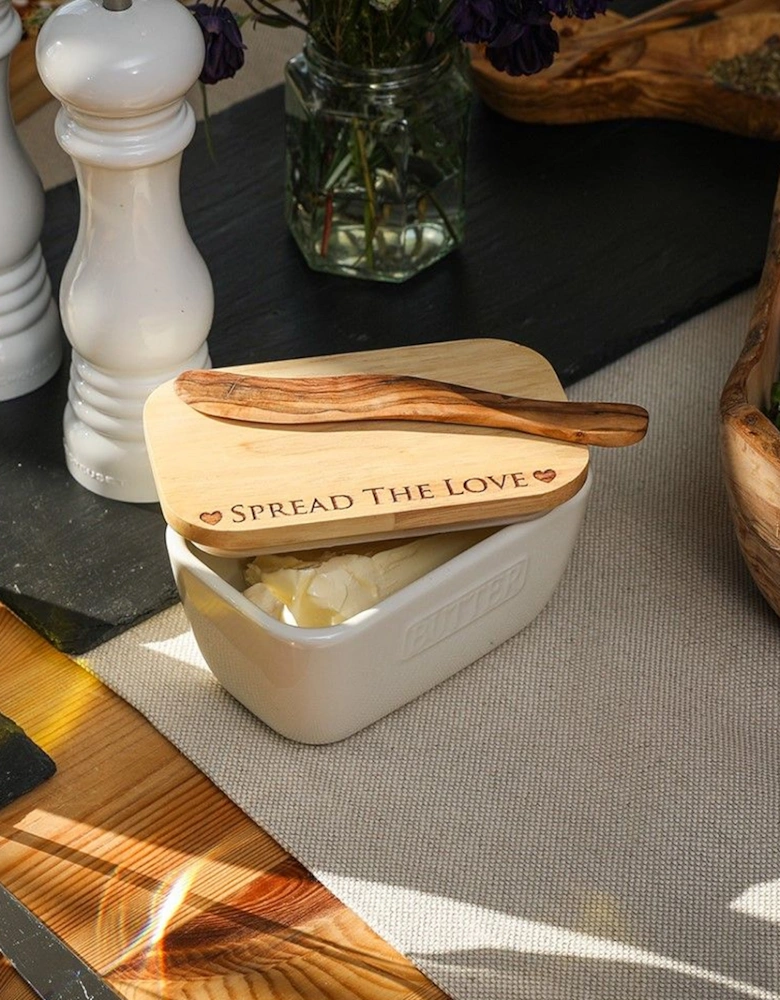 White Butter Dish Spread The Love