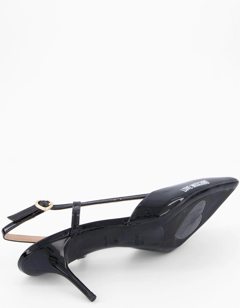 Logo Kitten Heel Court Shoe