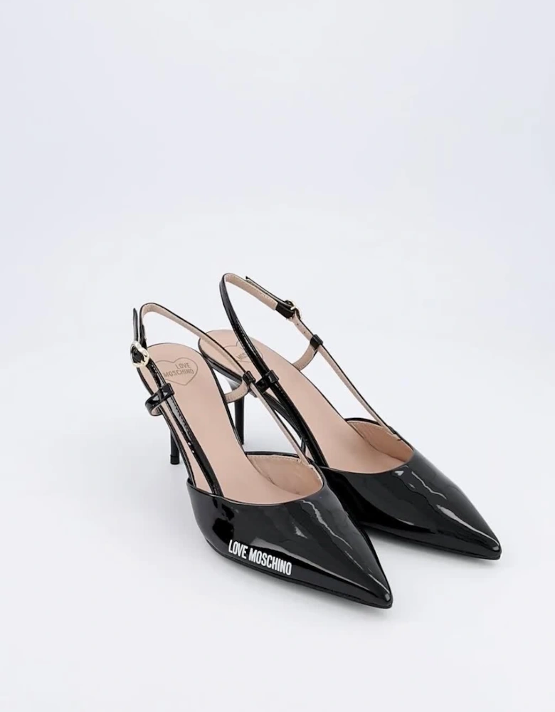 Logo Kitten Heel Court Shoe