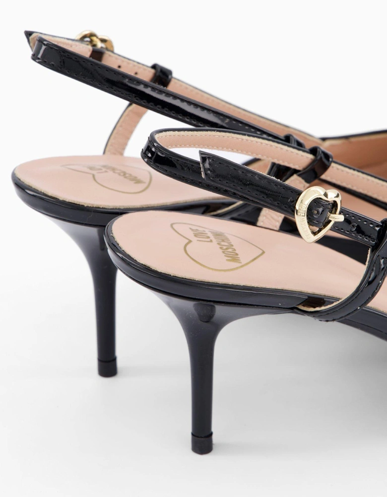 Logo Kitten Heel Court Shoe