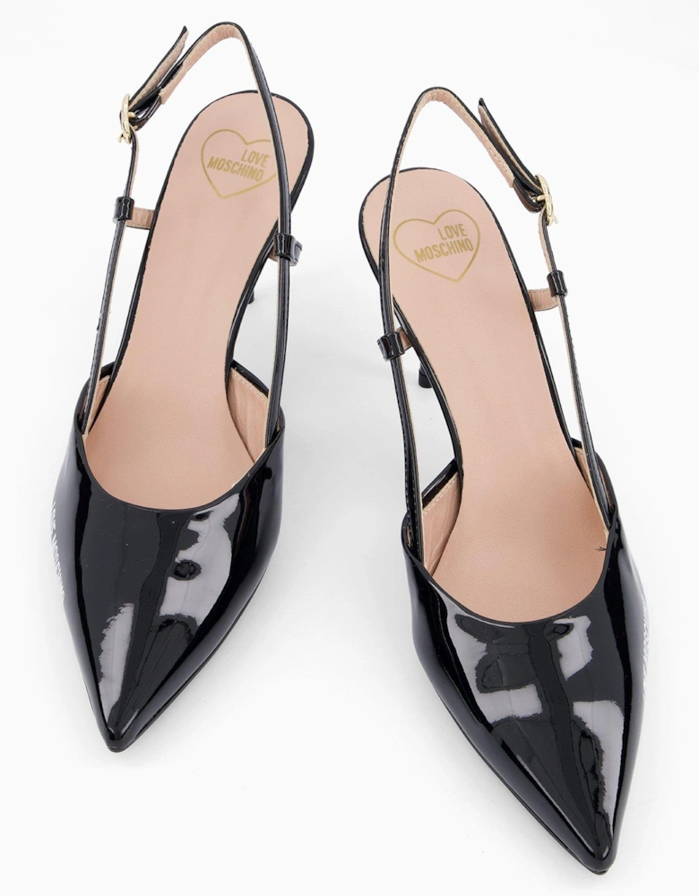 Logo Kitten Heel Court Shoe