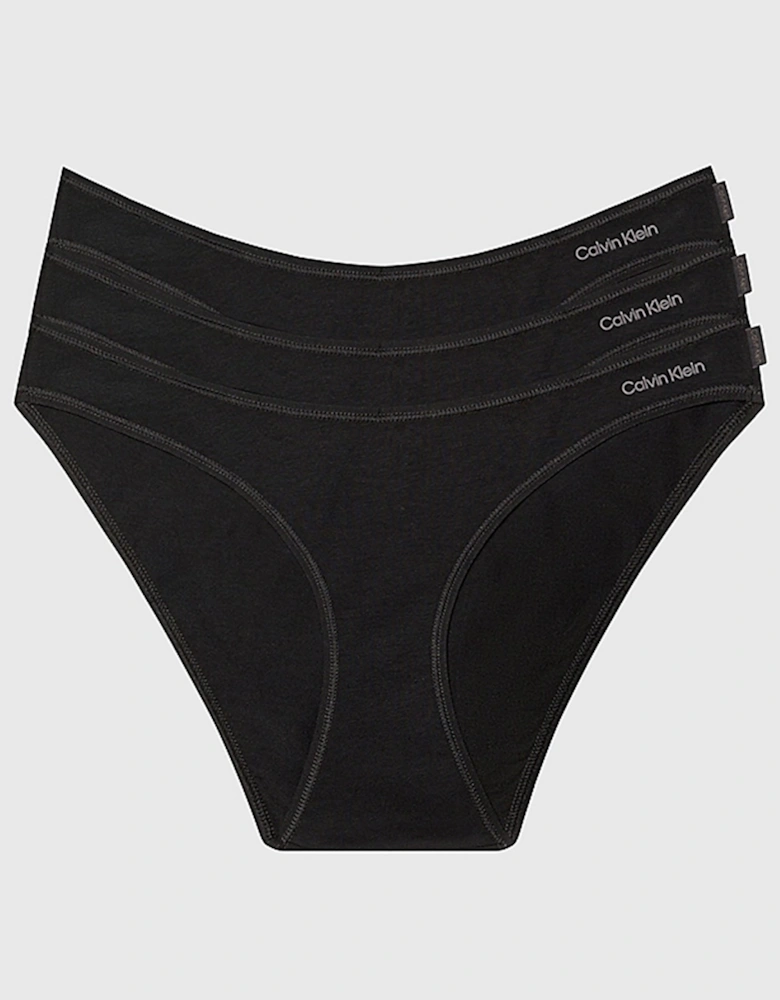 IDEAL COTTON 3 Pack Womens Bikini Briefs Black