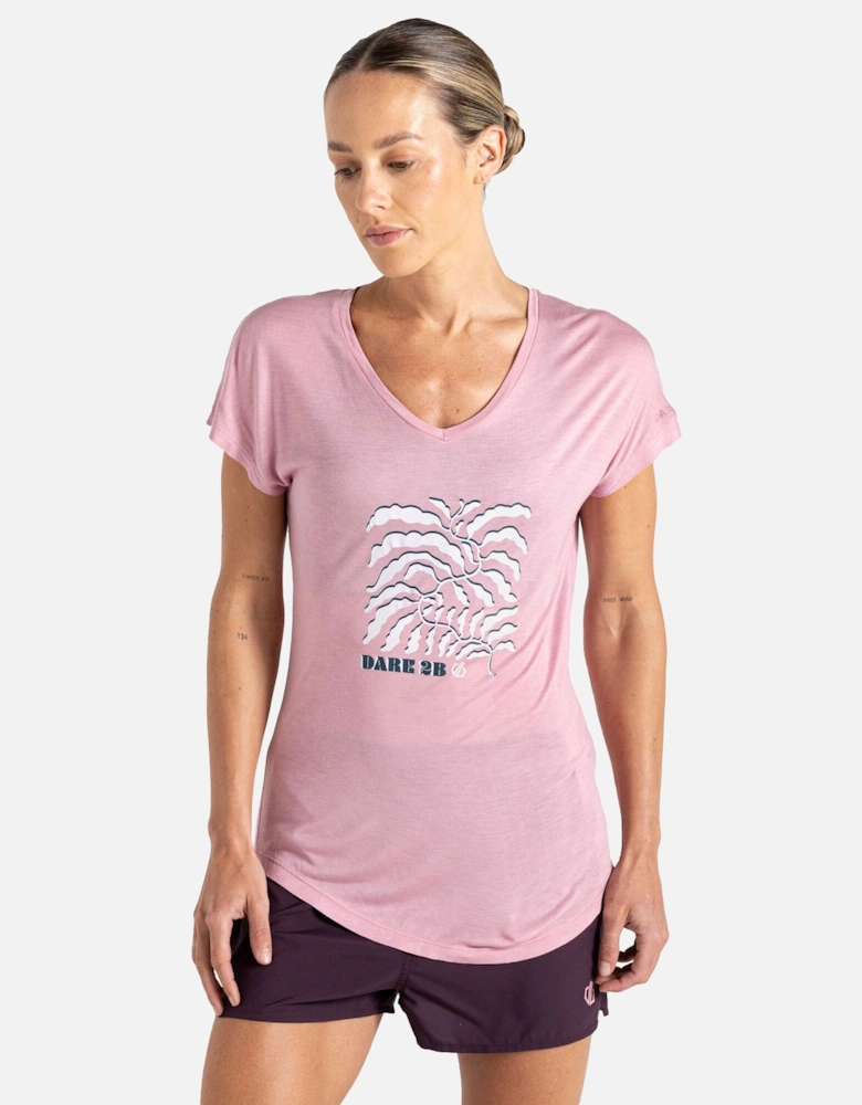 Womens/Ladies Serene Leaves T-Shirt