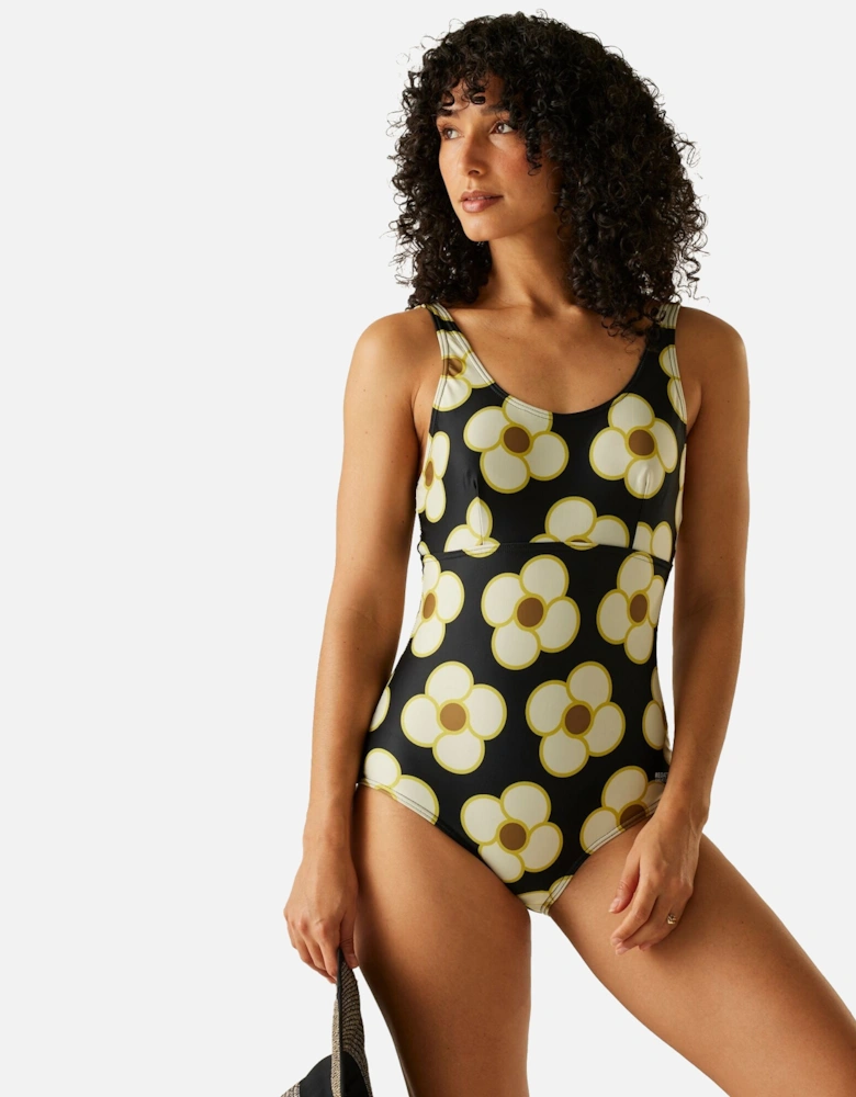 Womens/Ladies Orla Kiely Spinning Flower One Piece Swimsuit