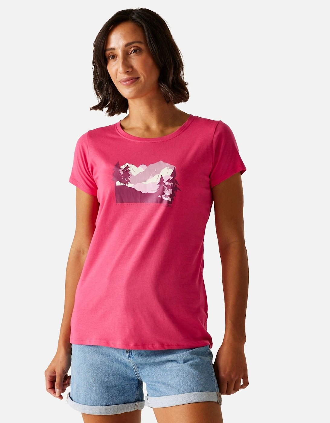 Womens/Ladies Breezed V Pine Tree T-Shirt
