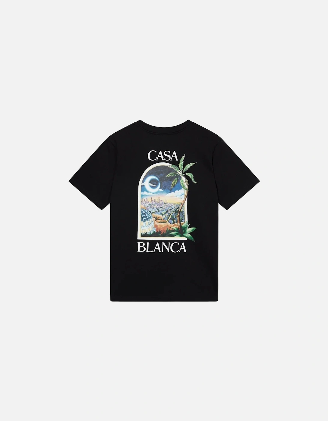Mens T Shirts La Night Printed Regular Fit Crew Neck Soft Cotton Tee