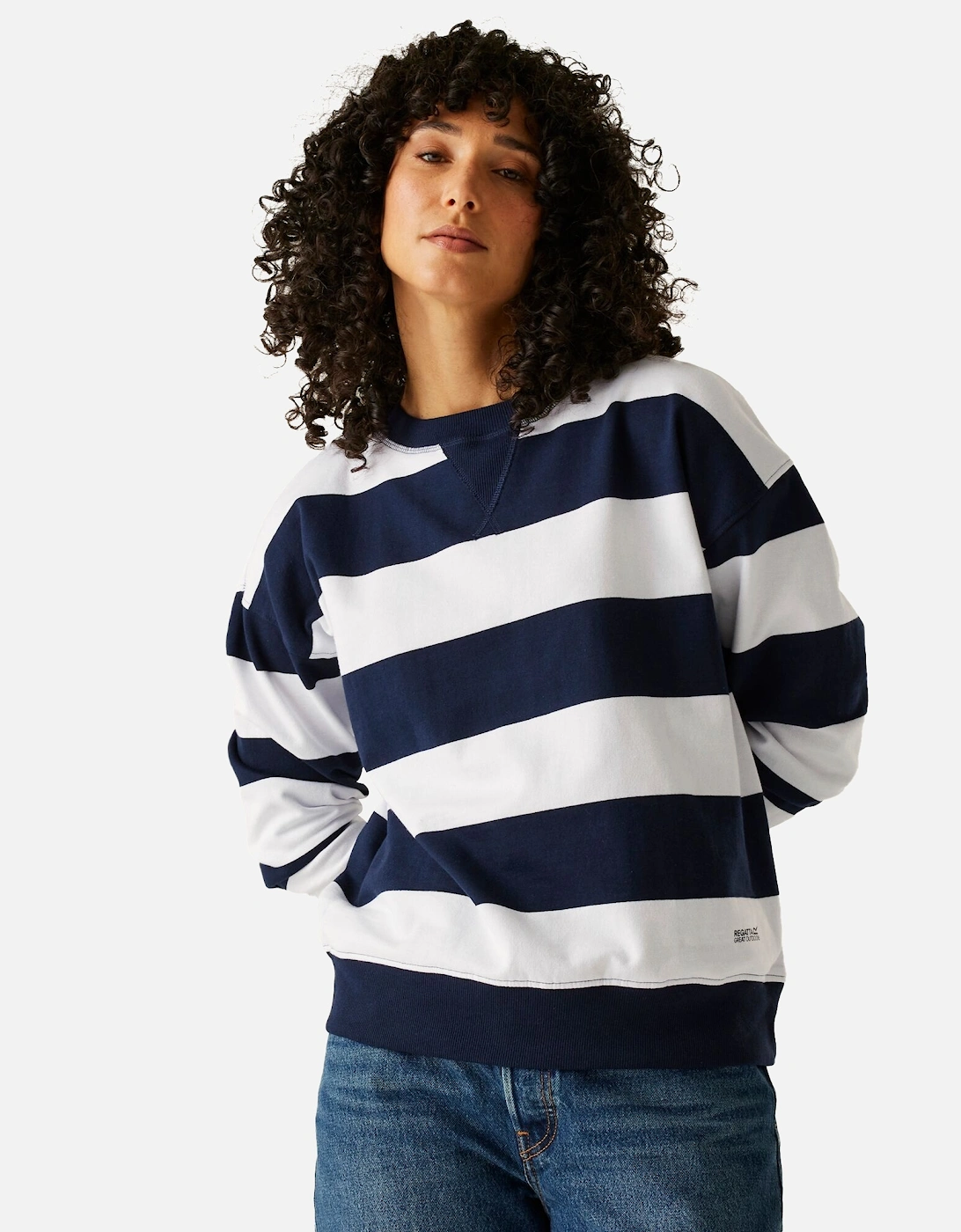 Womens/Ladies Avika II Stripe Crew Neck Jumper
